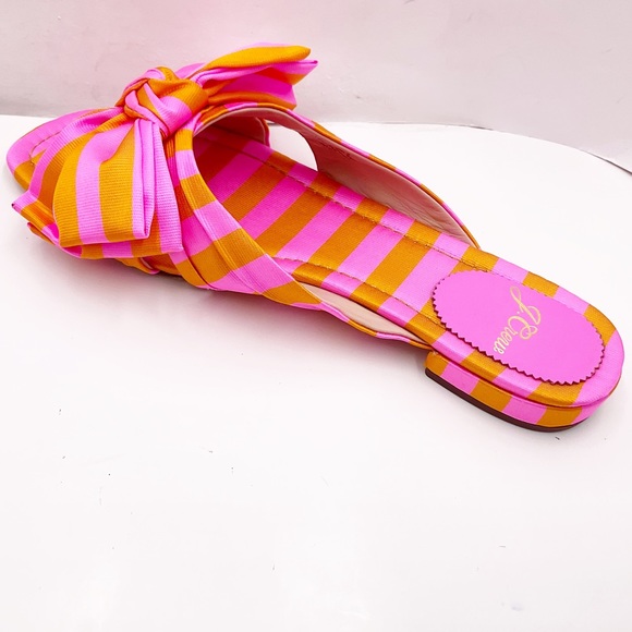 🆕{J. Crew} Abbie Striped Tie Silk Bow Sandals - Picture 15 of 16